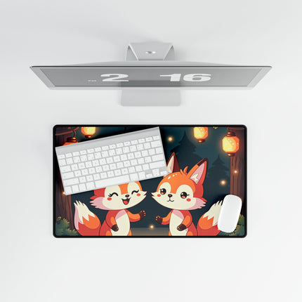 Cute 2 Fox design themed Desk Mats