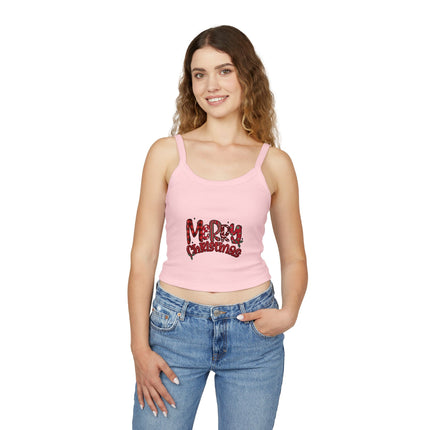 Weihnachtsmotiv Damen Spaghettiträger Tank Top 