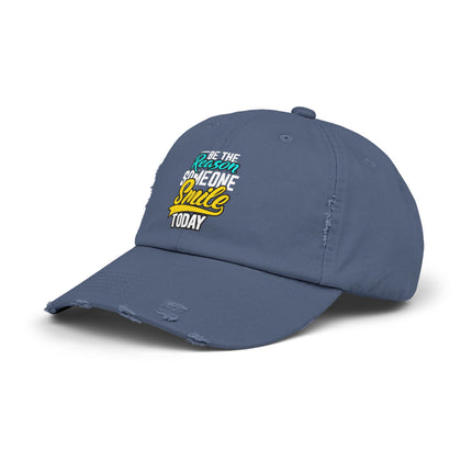 Unisex Distressed Cap mit Typografie-Motiven 