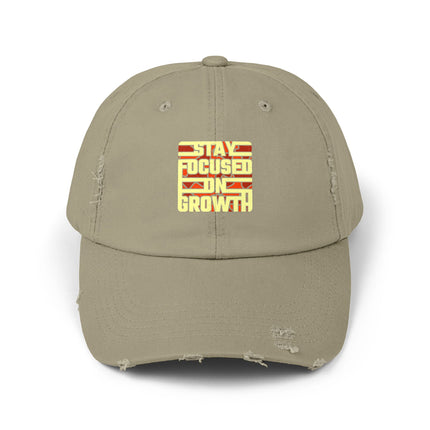 Unisex Distressed Cap mit Typografie-Motiven 