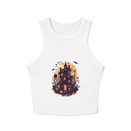 Halloween-Themen Damen Micro Rib Racer Tank Top
