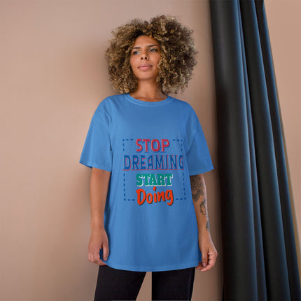 Champion-T-Shirt mit Typografie-Motiv