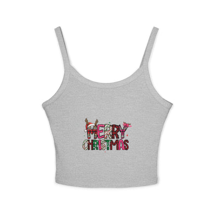 Weihnachtsmotiv Damen Spaghettiträger Tank Top 