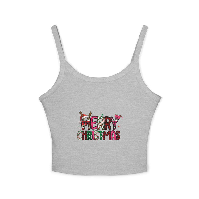 Weihnachtsmotiv Damen Spaghettiträger Tank Top 