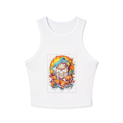Halloween-Themen Damen Micro Rib Racer Tank Top