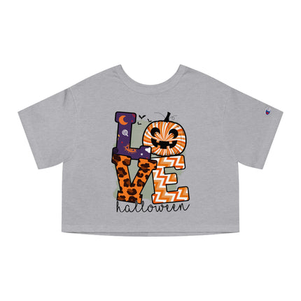 Champion Damen Heritage Cropper T-Shirt mit Halloween-Motiv