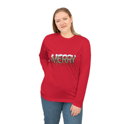 Christmas themed Unisex Performance Long Sleeve Shirt