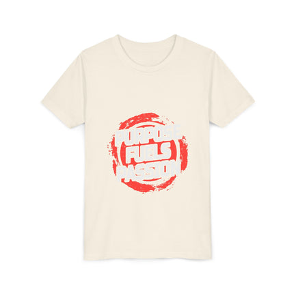 Kurzärmeliges Jugend-T-Shirt mit Typografie-Motiv