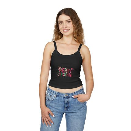 Weihnachtsmotiv Damen Spaghettiträger Tank Top 