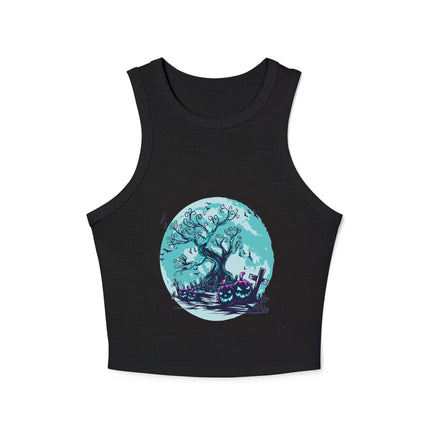 Halloween-Themen Damen Micro Rib Racer Tank Top