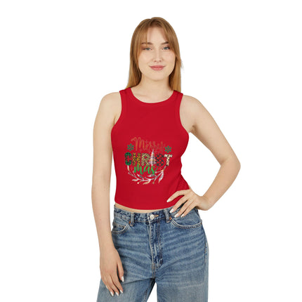 Weihnachtliches Damen Micro Rib Racer Tank Top