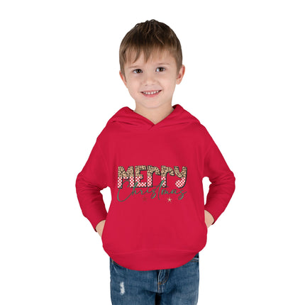 Christmas themed Toddler Pullover Fleece Hoodie