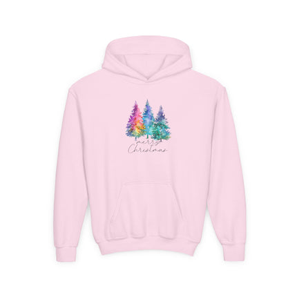 Christmas themed Youth Heavy Blend Hooded Sweatshirt