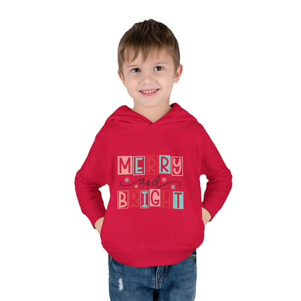 Christmas themed Toddler Pullover Fleece Hoodie
