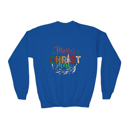 Christmas themed Youth Crewneck Sweatshirt