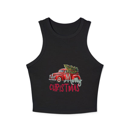 Weihnachtliches Damen Micro Rib Racer Tank Top