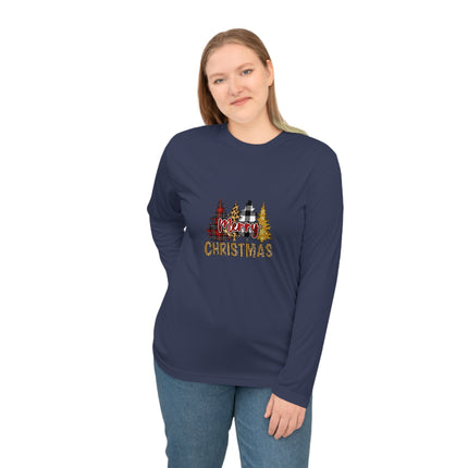 Christmas themed Unisex Performance Long Sleeve Shirt