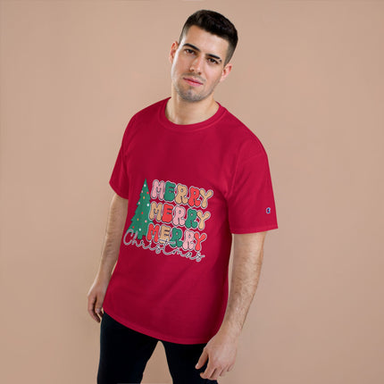 Champion-T-Shirt mit Weihnachtsmotiv