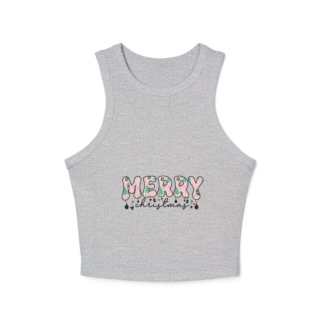 Weihnachtliches Damen Micro Rib Racer Tank Top