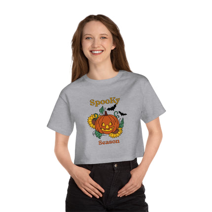 Champion Damen Heritage Cropper T-Shirt mit Halloween-Motiv