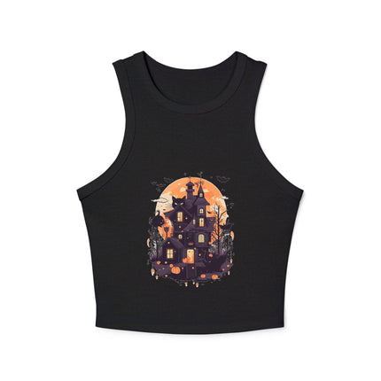 Halloween-Themen Damen Micro Rib Racer Tank Top