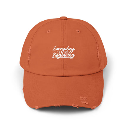 Unisex Distressed Cap mit Typografie-Motiven 