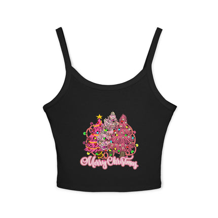 Weihnachtsmotiv Damen Spaghettiträger Tank Top 