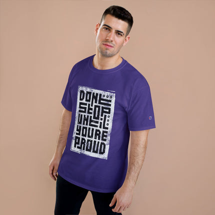 Champion-T-Shirt mit Typografie-Motiv