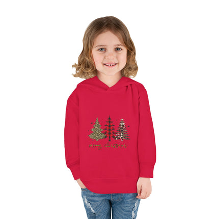 Christmas themed Toddler Pullover Fleece Hoodie