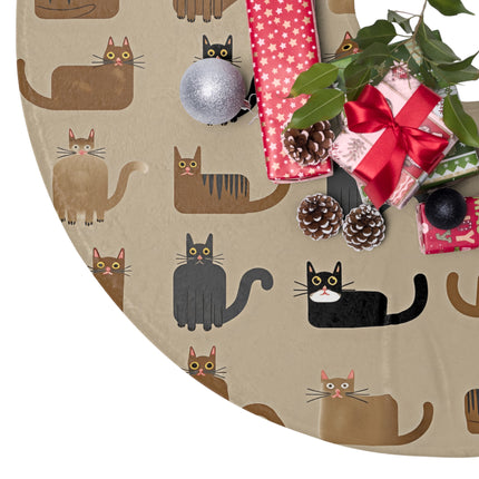 Cute Cats Pattern design themed Christmas Tree Skirts