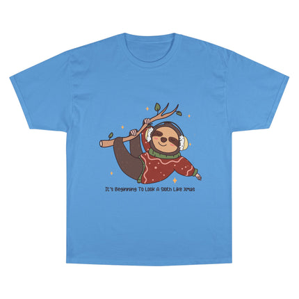 Champion-T-Shirt mit Weihnachtsmotiv