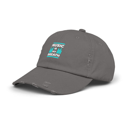 Unisex Distressed Cap mit Typografie-Motiven 