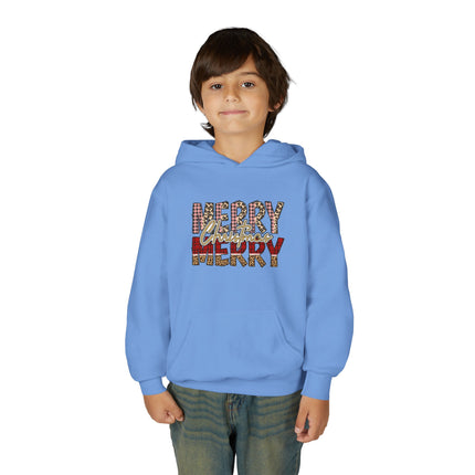 Christmas themed Youth Heavy Blend Hooded Sweatshirt