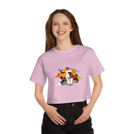 Champion Damen Heritage Cropper T-Shirt mit Halloween-Motiv