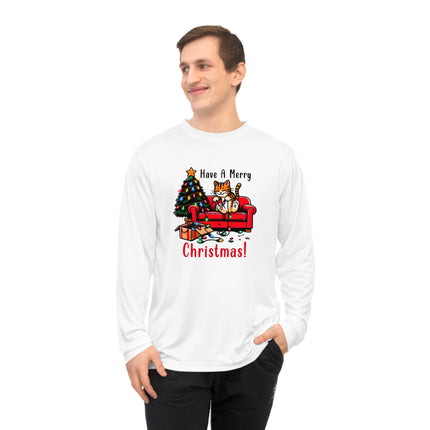 Christmas themed Unisex Performance Long Sleeve Shirt