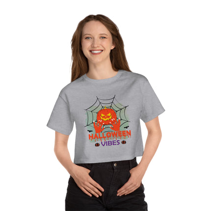 Champion Damen Heritage Cropper T-Shirt mit Halloween-Motiv