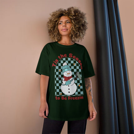 Champion-T-Shirt mit Weihnachtsmotiv