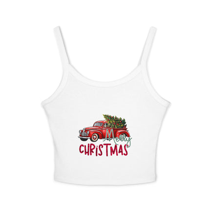 Weihnachtsmotiv Damen Spaghettiträger Tank Top 