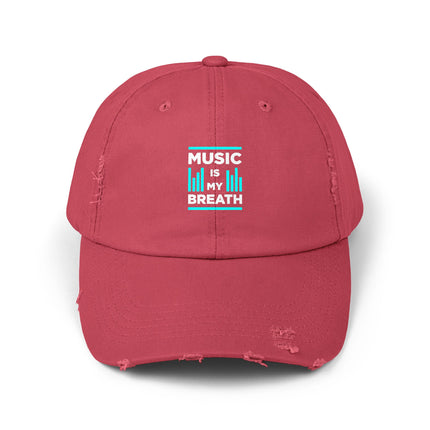 Unisex Distressed Cap mit Typografie-Motiven 