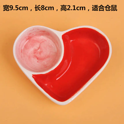 Ceramic Pet Bowl for Rabbit and Cat with Carrot Design