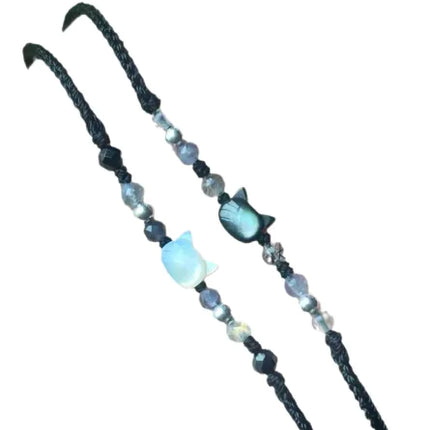 Black Cat White Cat Shell Bracelet