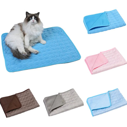 Cooling Pet Mat – Ice Silk Summer Bed